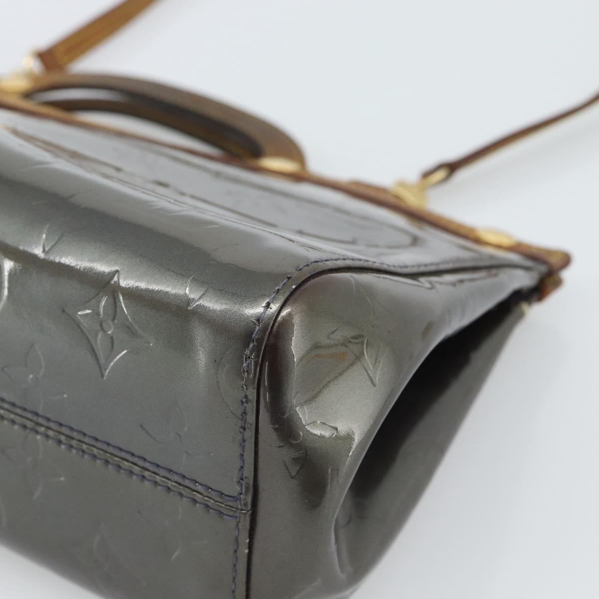 LOUIS VUITTON Monogram Vernis Roxbury Drive Bag 2way Indigo M91373 Auth BA13287