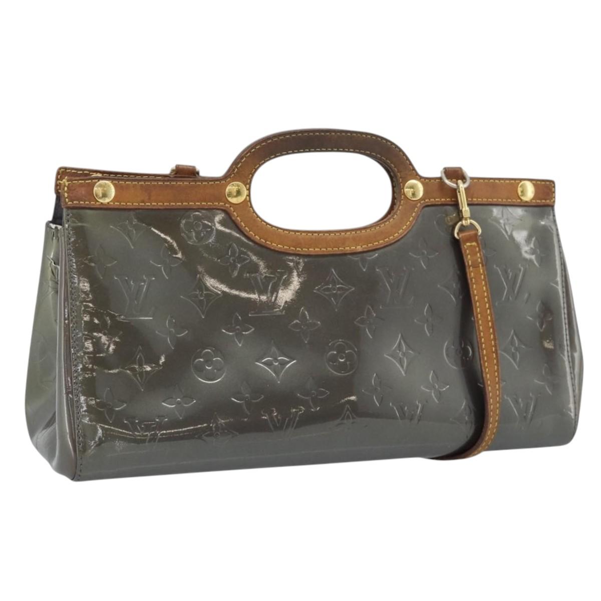 LOUIS VUITTON Monogram Vernis Roxbury Drive Bag 2way Indigo M91373 Auth BA13287