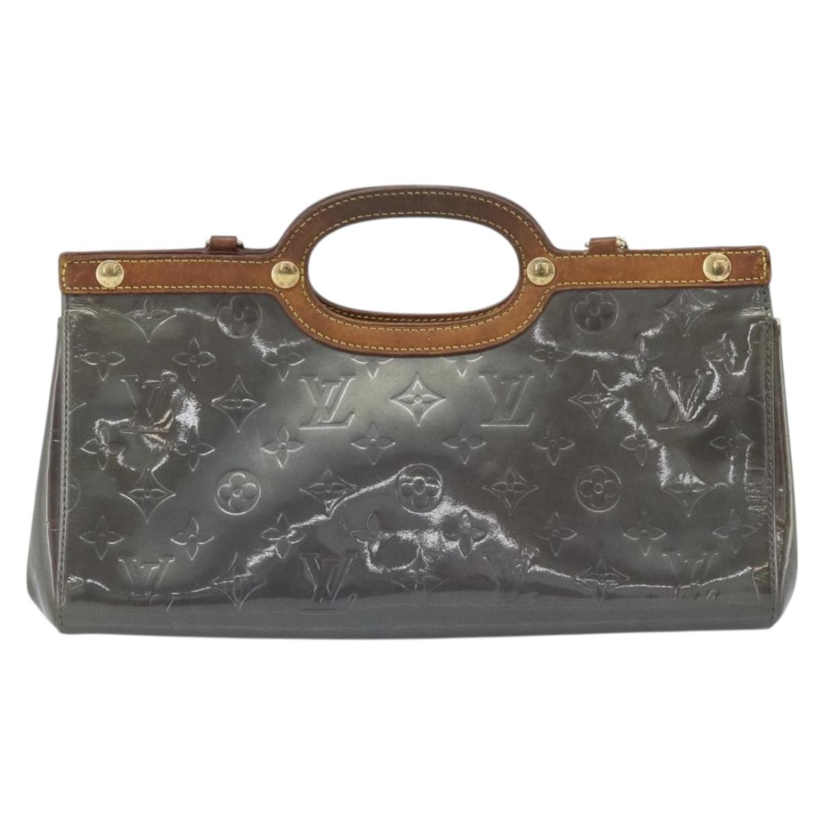LOUIS VUITTON Monogram Vernis Roxbury Drive Bag 2way Indigo M91373 Auth BA13287