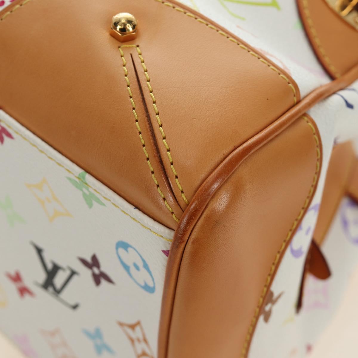 LOUIS VUITTON Monogram Multicolor Claudia Hand Bag White M40193 Auth BA13291SAV