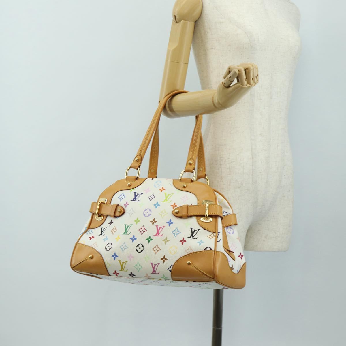 LOUIS VUITTON Monogram Multicolor Claudia Hand Bag White M40193 Auth BA13291SAV