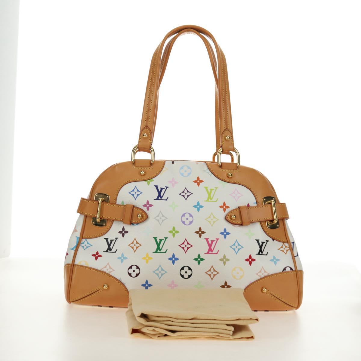 LOUIS VUITTON Monogram Multicolor Claudia Hand Bag White M40193 Auth BA13291SAV