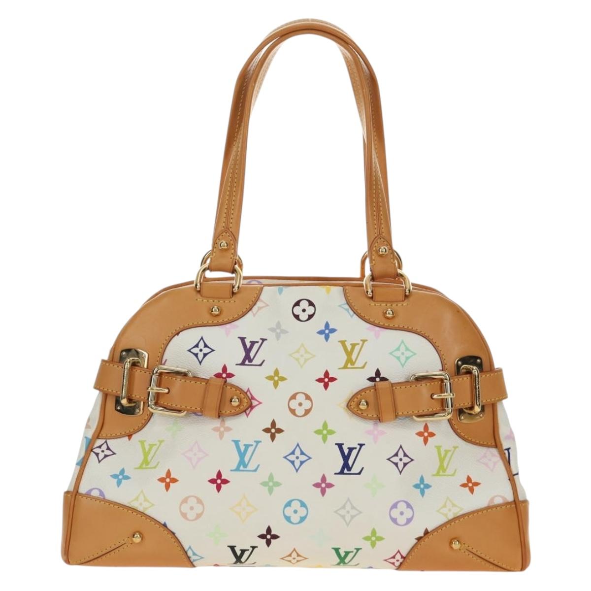 LOUIS VUITTON Monogram Multicolor Claudia Hand Bag White M40193 Auth BA13291SAV