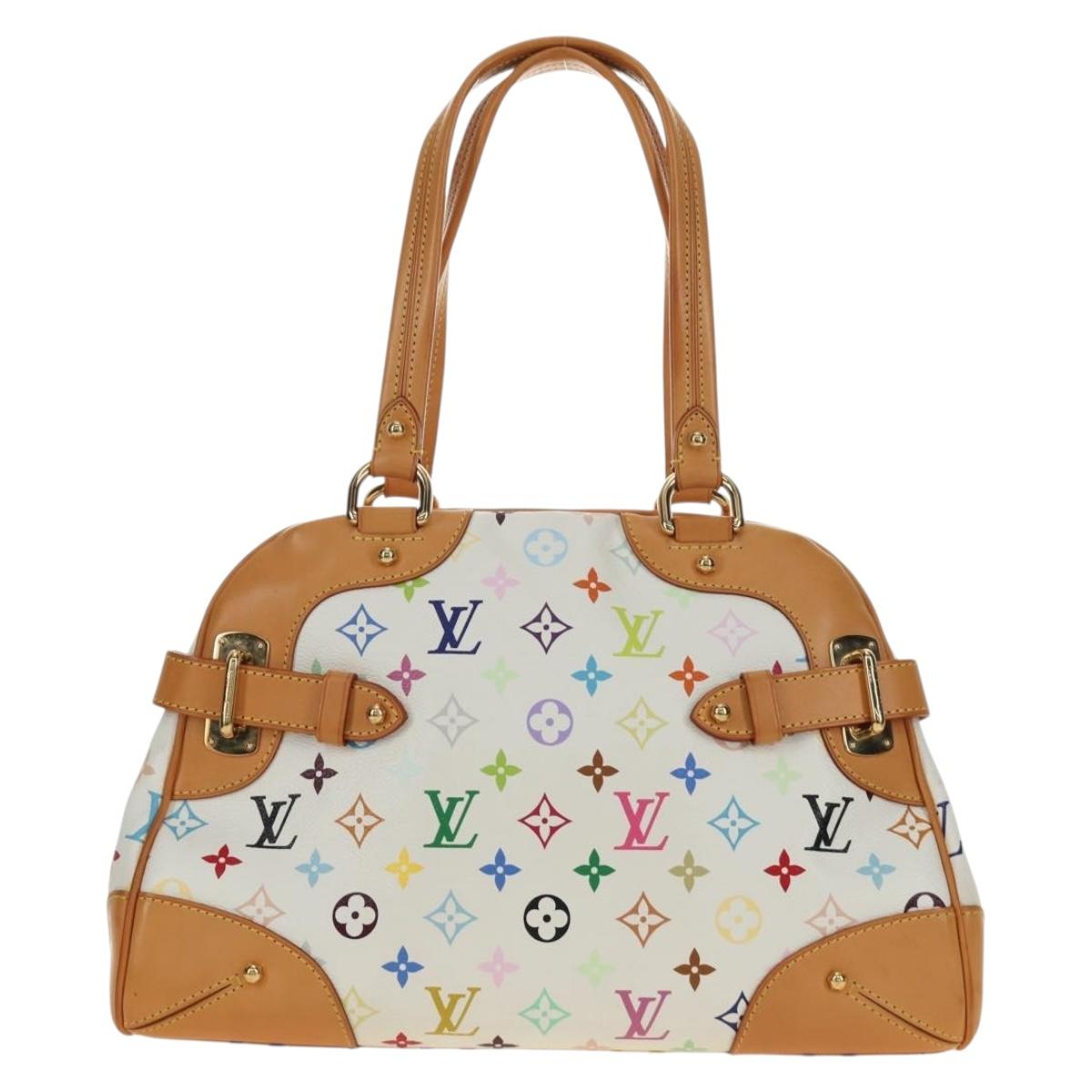 LOUIS VUITTON Monogram Multicolor Claudia Hand Bag White M40193 Auth BA13291SAV