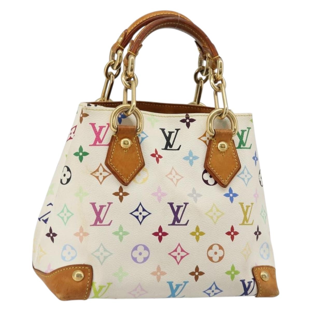 LOUIS VUITTON Monogram Multicolor Audra Hand Bag White M40047 LV Auth BA13292A