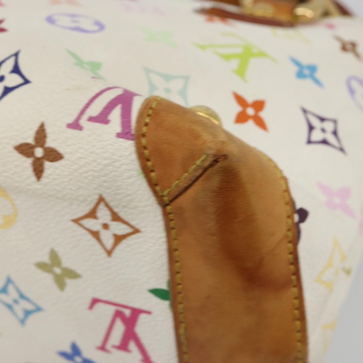 LOUIS VUITTON Monogram Multicolor Audra Hand Bag White M40047 LV Auth BA13292A