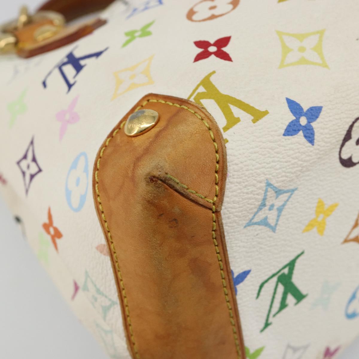 LOUIS VUITTON Monogram Multicolor Audra Hand Bag White M40047 LV Auth BA13292A