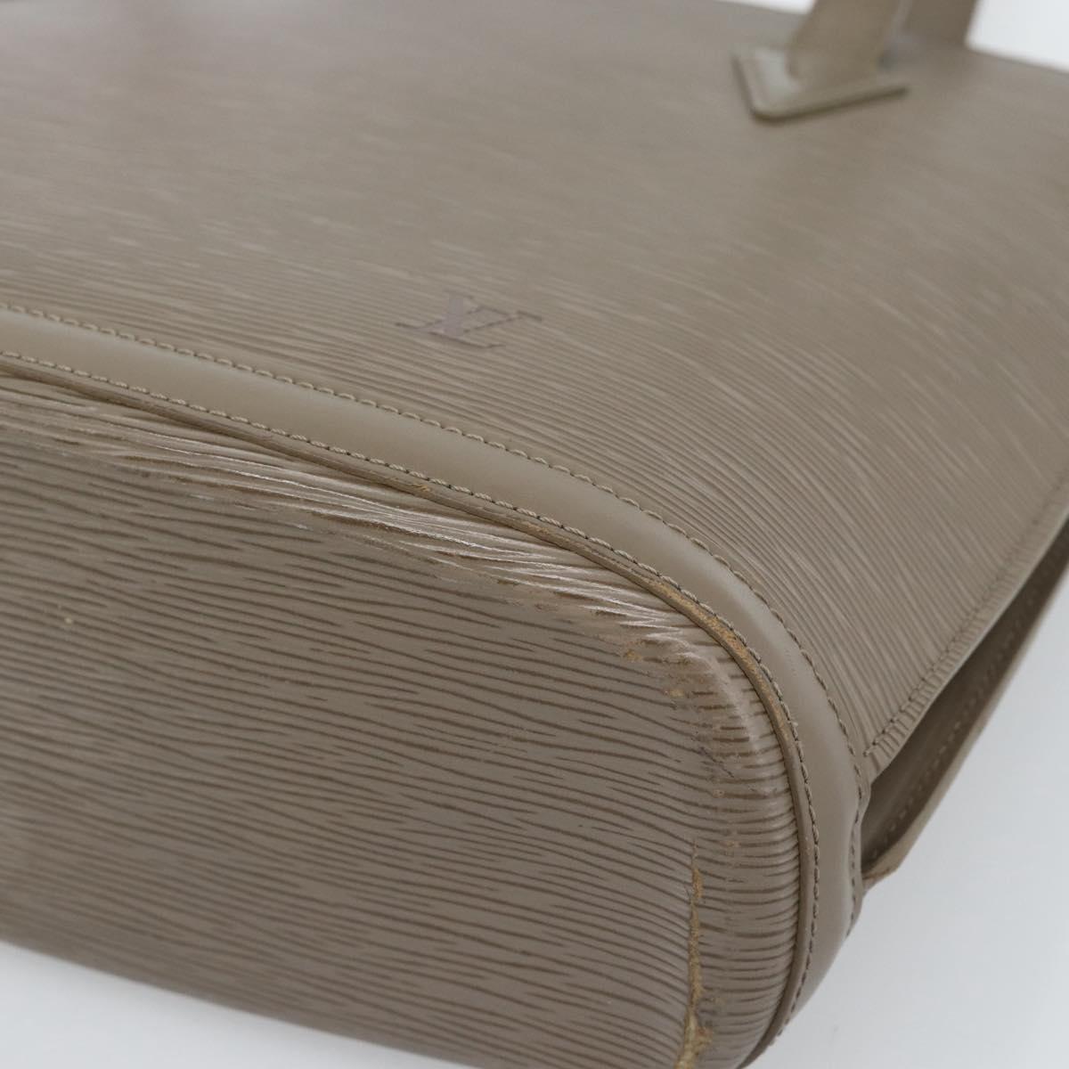 LOUIS VUITTON Epi Lussac Shoulder Bag Gray pepper M5228C LV Auth BA13297