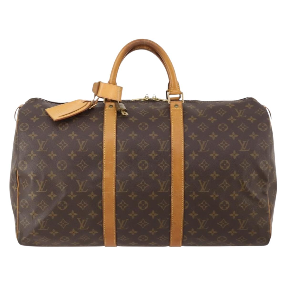 LOUIS VUITTON Monogram Keepall 50 Boston Bag M41426 LV Auth BA13298A