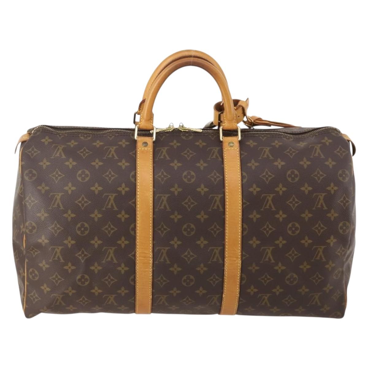 LOUIS VUITTON Monogram Keepall 50 Boston Bag M41426 LV Auth BA13298A