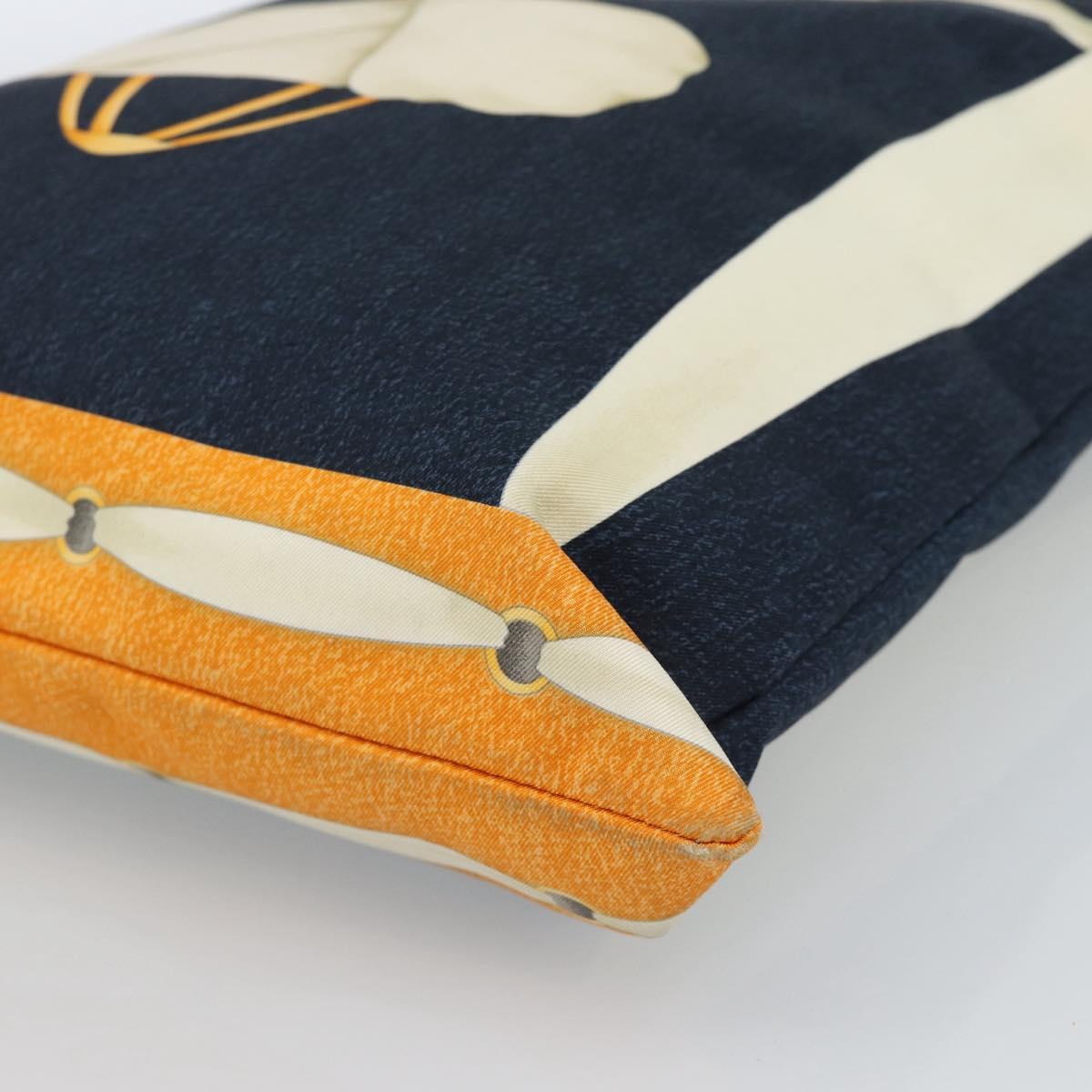 BVLGARI Hand Bag Canvas Navy Auth BA13313A