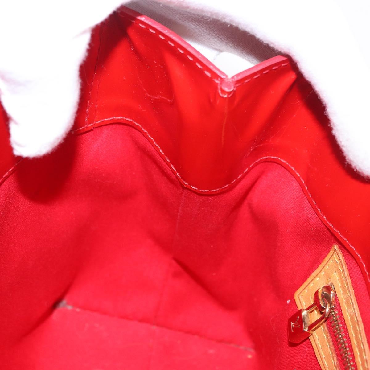 LOUIS VUITTON Monogram Vernis Reade PM Hand Bag Red Rouge M91088 LV Auth BA13320
