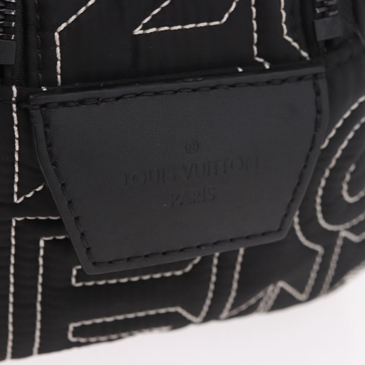 LOUIS VUITTON LV Snow Dopp Kit Clutch Bag Nylon Black M21435 LV Auth BA13321SM
