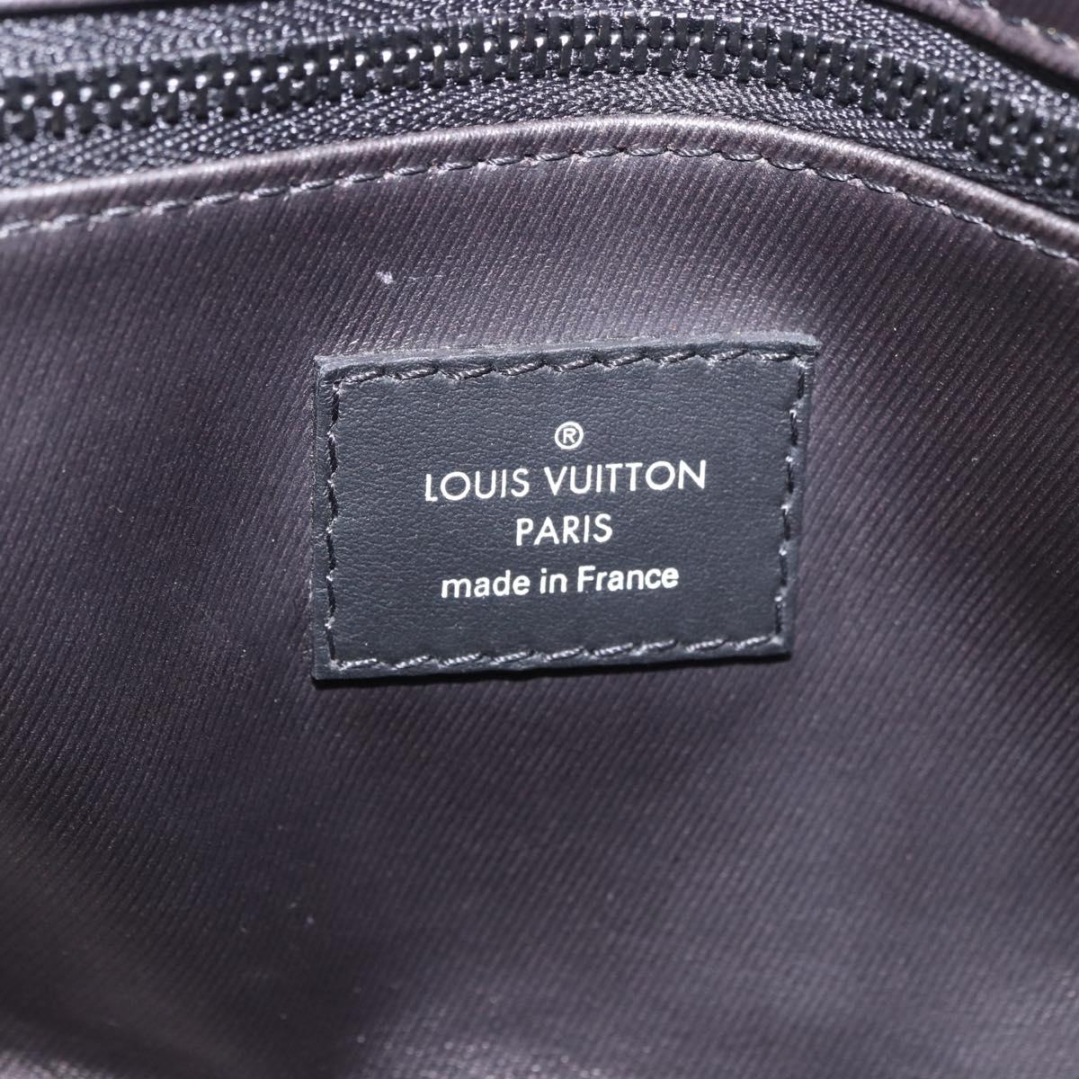 LOUIS VUITTON LV Snow Dopp Kit Clutch Bag Nylon Black M21435 LV Auth BA13321SM