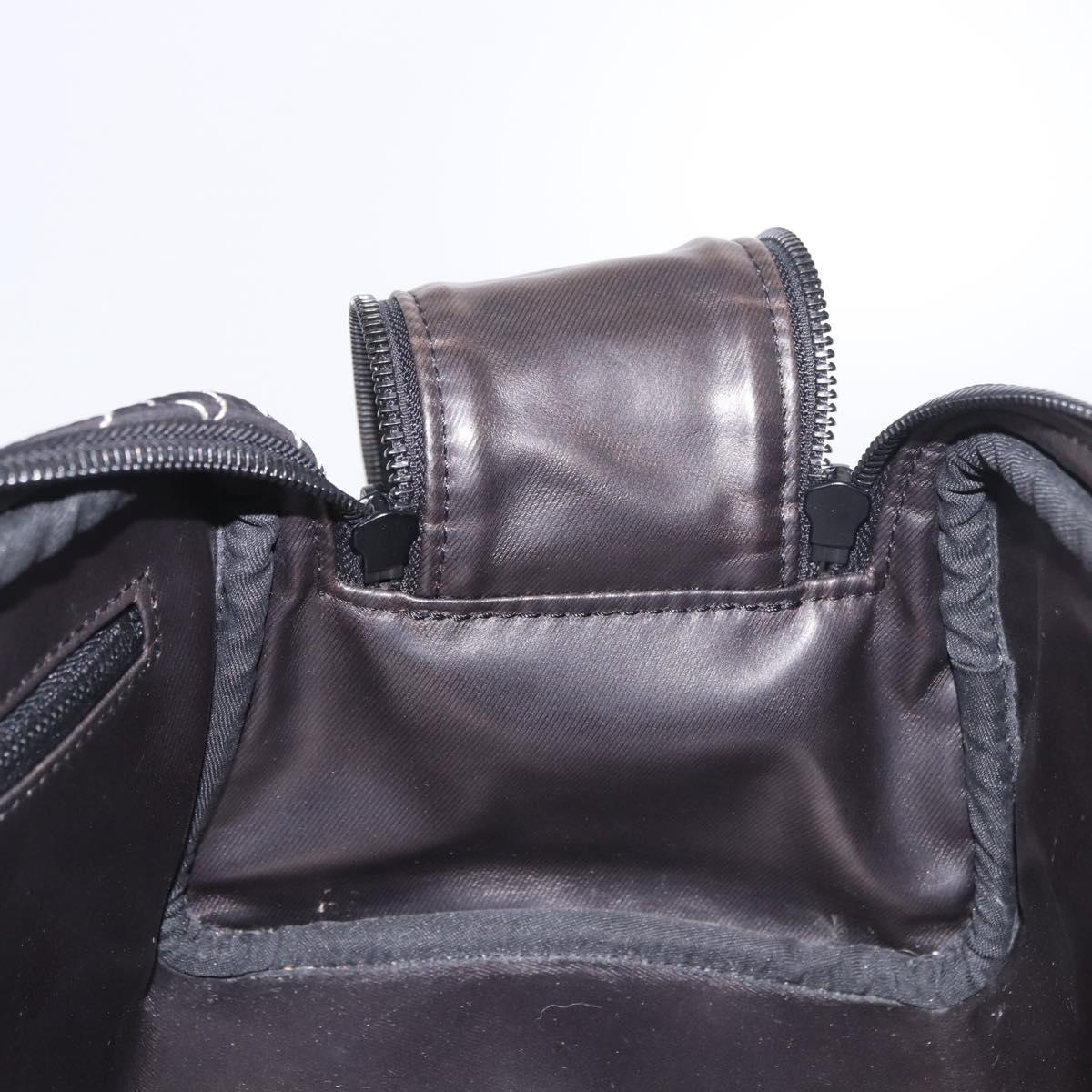 LOUIS VUITTON LV Snow Dopp Kit Clutch Bag Nylon Black M21435 LV Auth BA13321SM