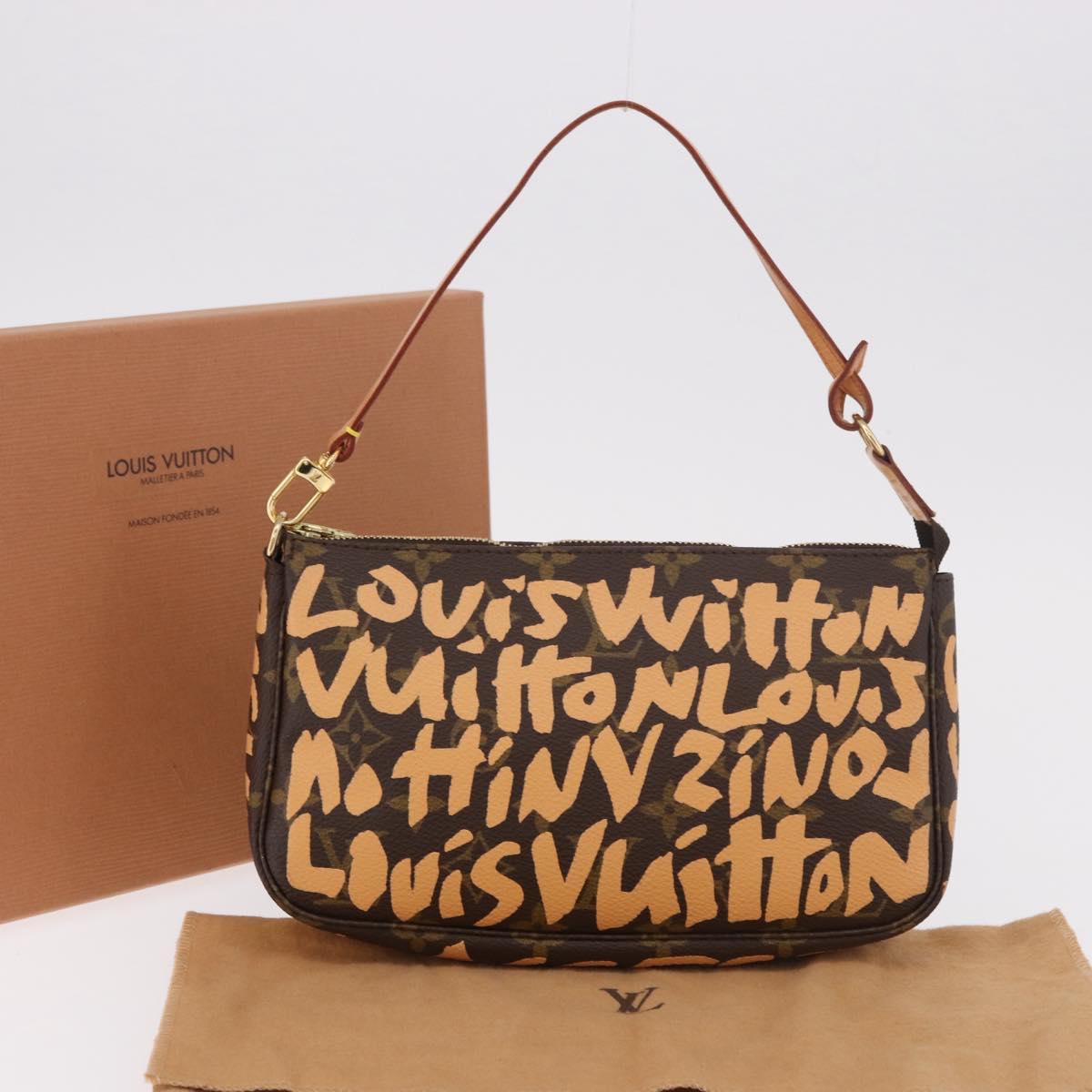 LOUIS VUITTON Graffiti Pochette Accessoires Orange M92193 LV Auth BA13322SAV