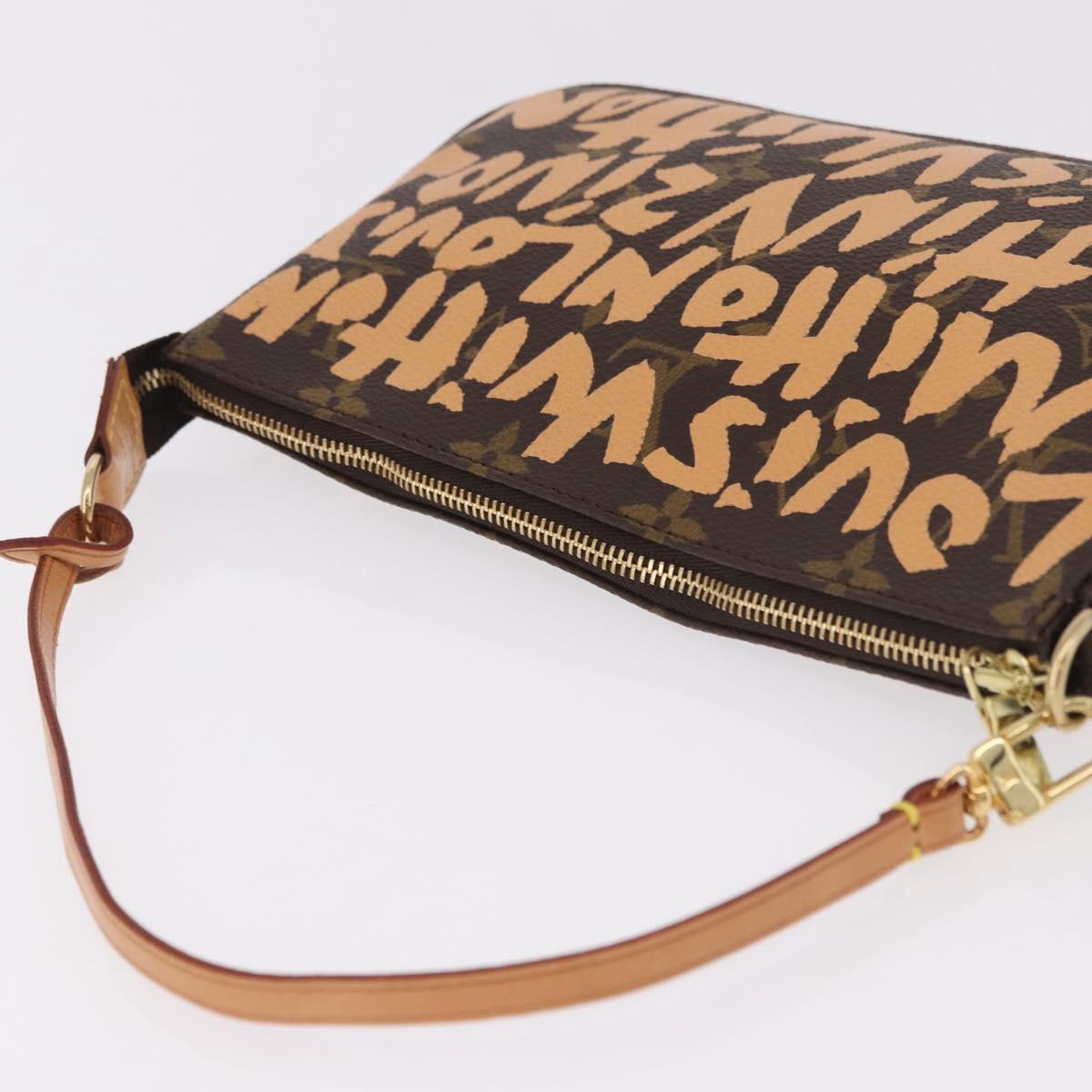 LOUIS VUITTON Graffiti Pochette Accessoires Orange M92193 LV Auth BA13322SAV