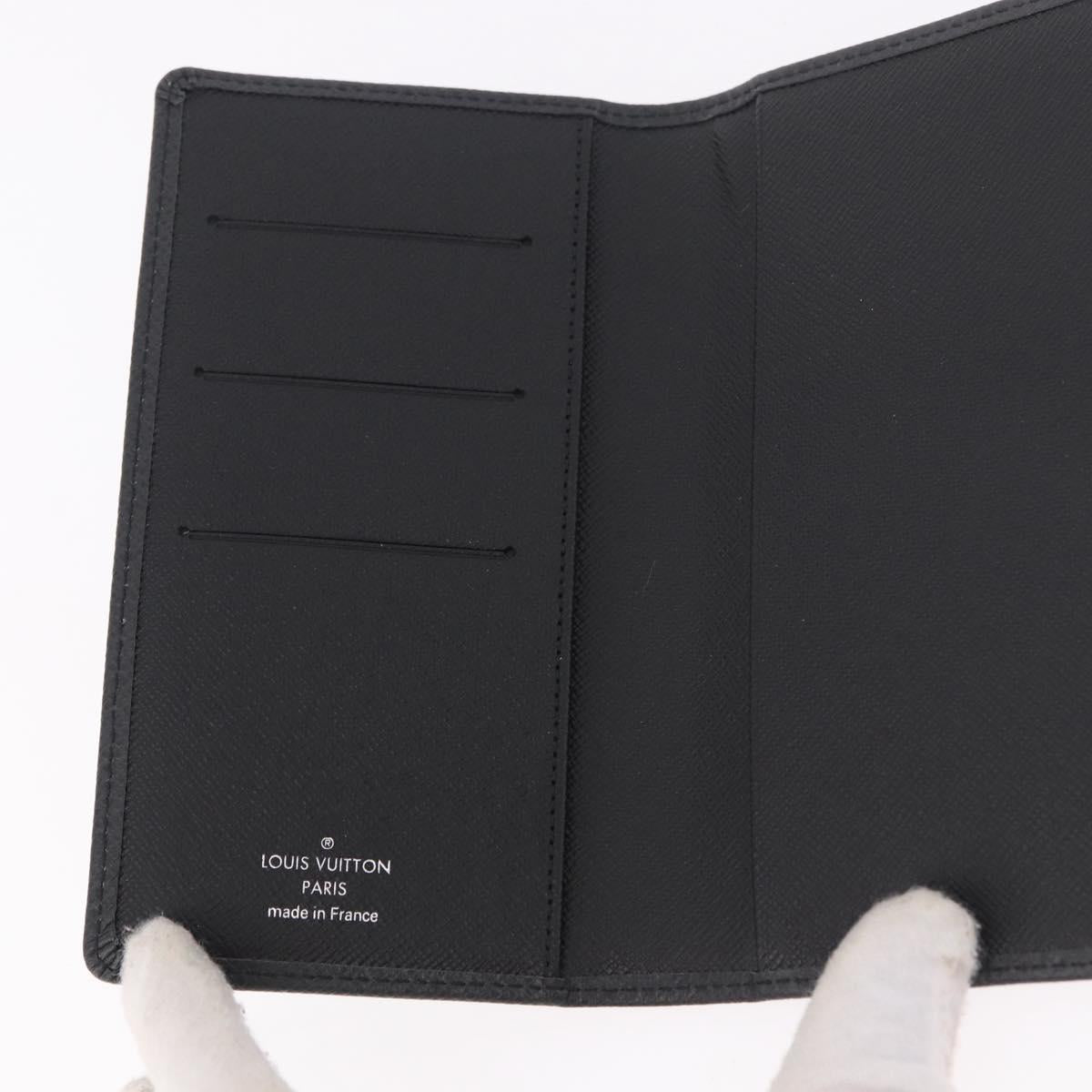 LOUIS VUITTON Taiga Agenda Poche Note Cover Ardoise R20425 LV Auth BA13323V