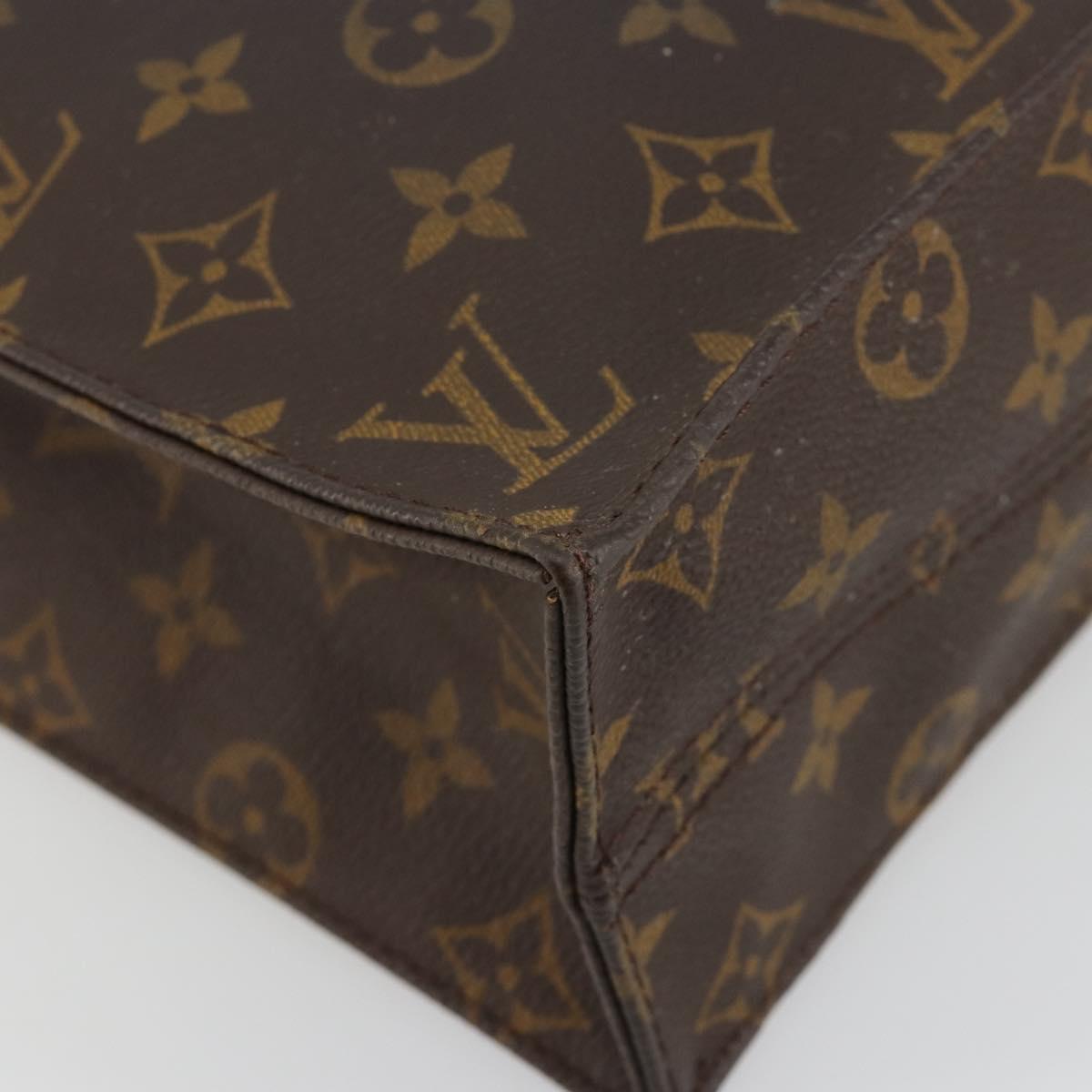 LOUIS VUITTON Monogram Sac Plat Hand Bag M51140 LV Auth BA13327