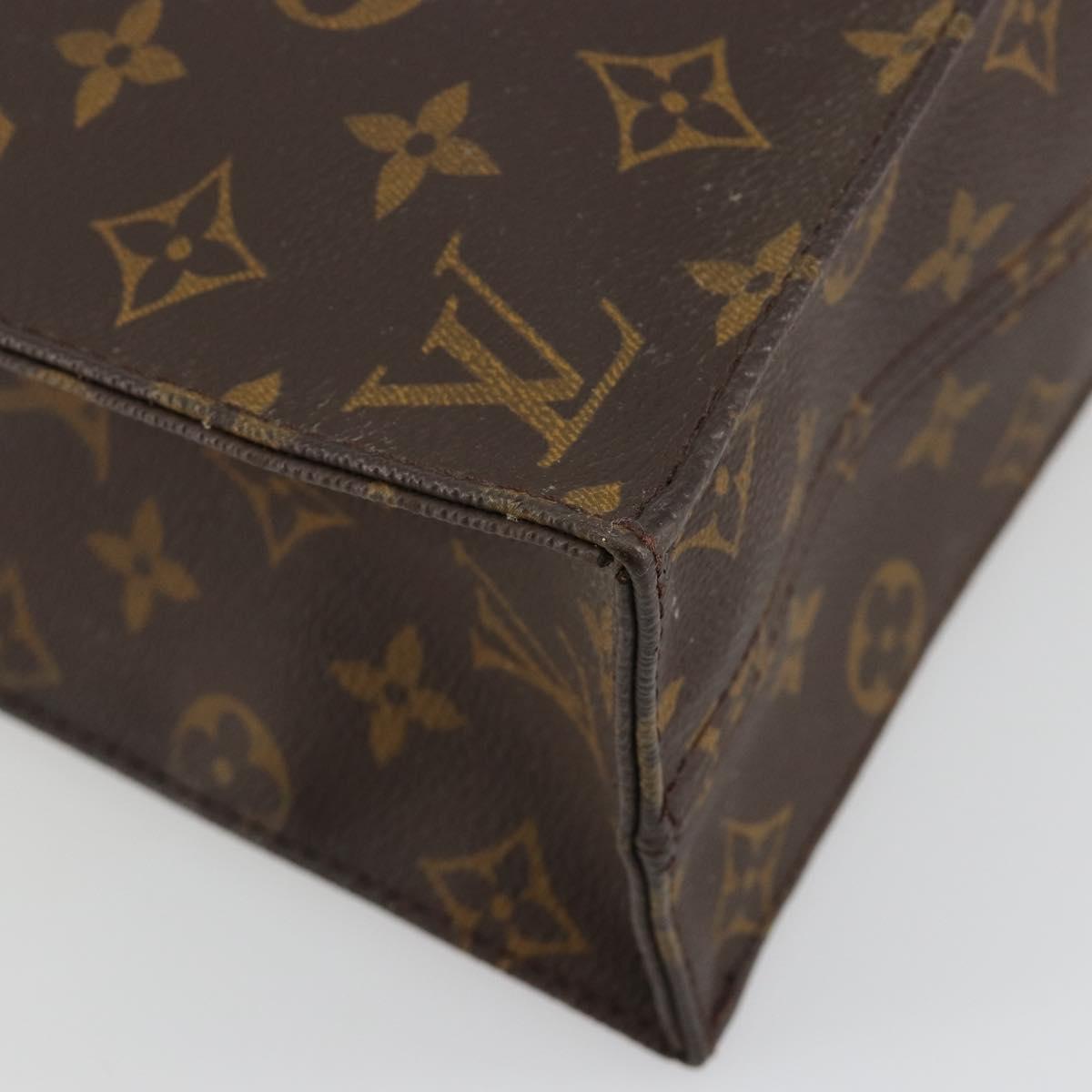LOUIS VUITTON Monogram Sac Plat Hand Bag M51140 LV Auth BA13327