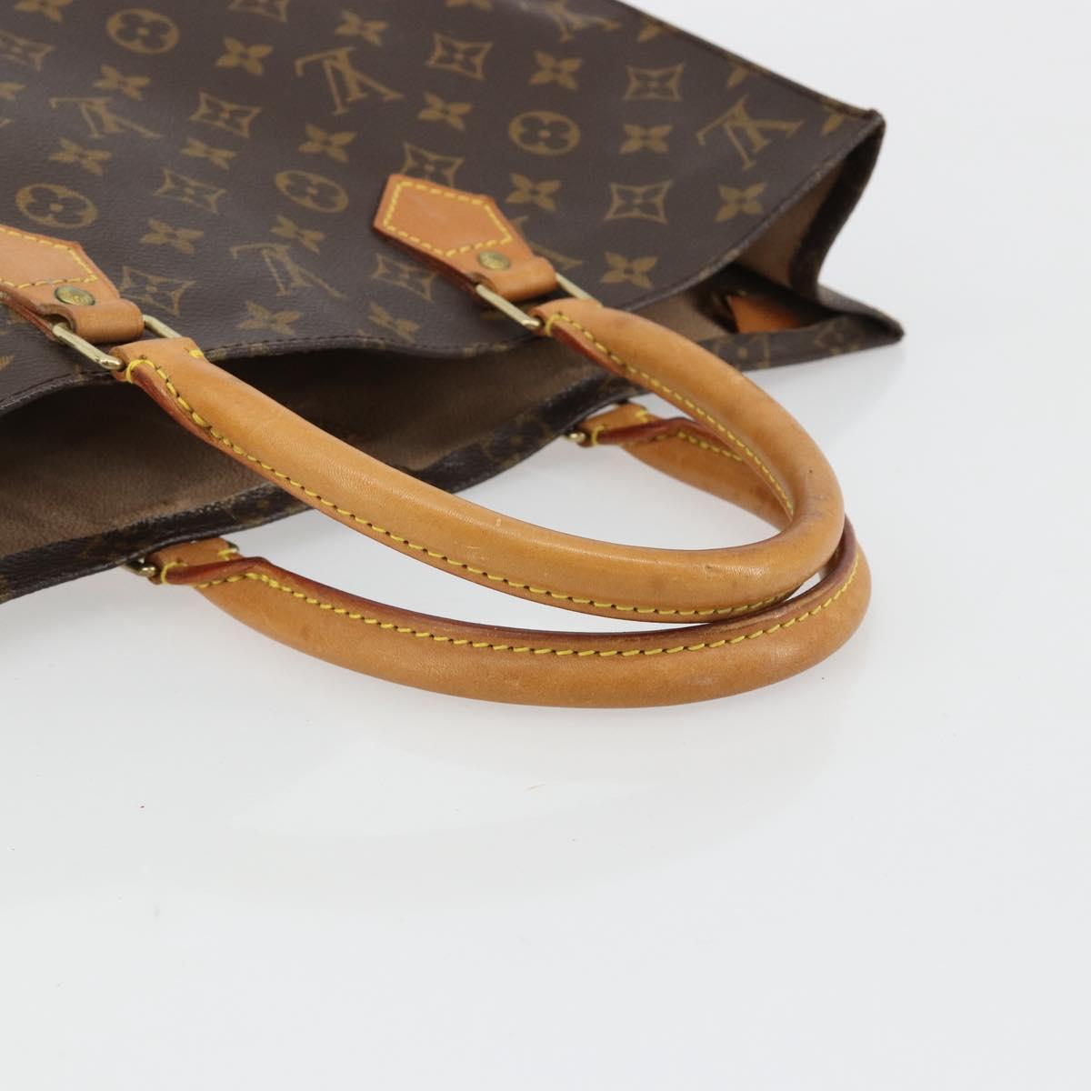 LOUIS VUITTON Monogram Sac Plat Hand Bag M51140 LV Auth BA13327