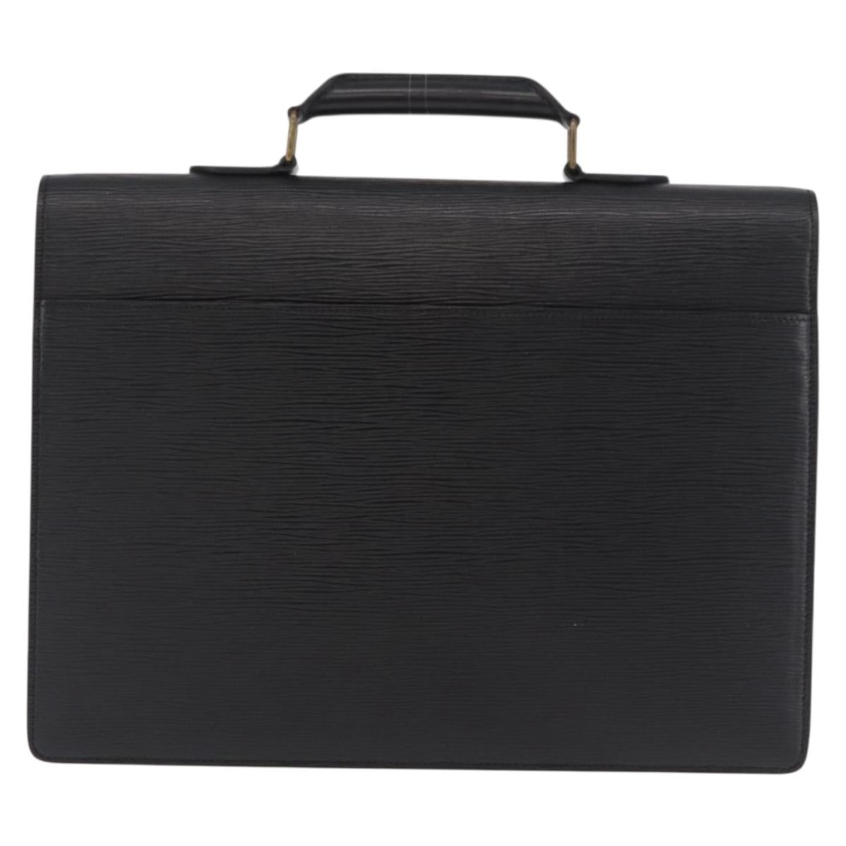 LOUIS VUITTON Epi ServietteConseiller Business Bag Black M54422 LV Auth BA13334