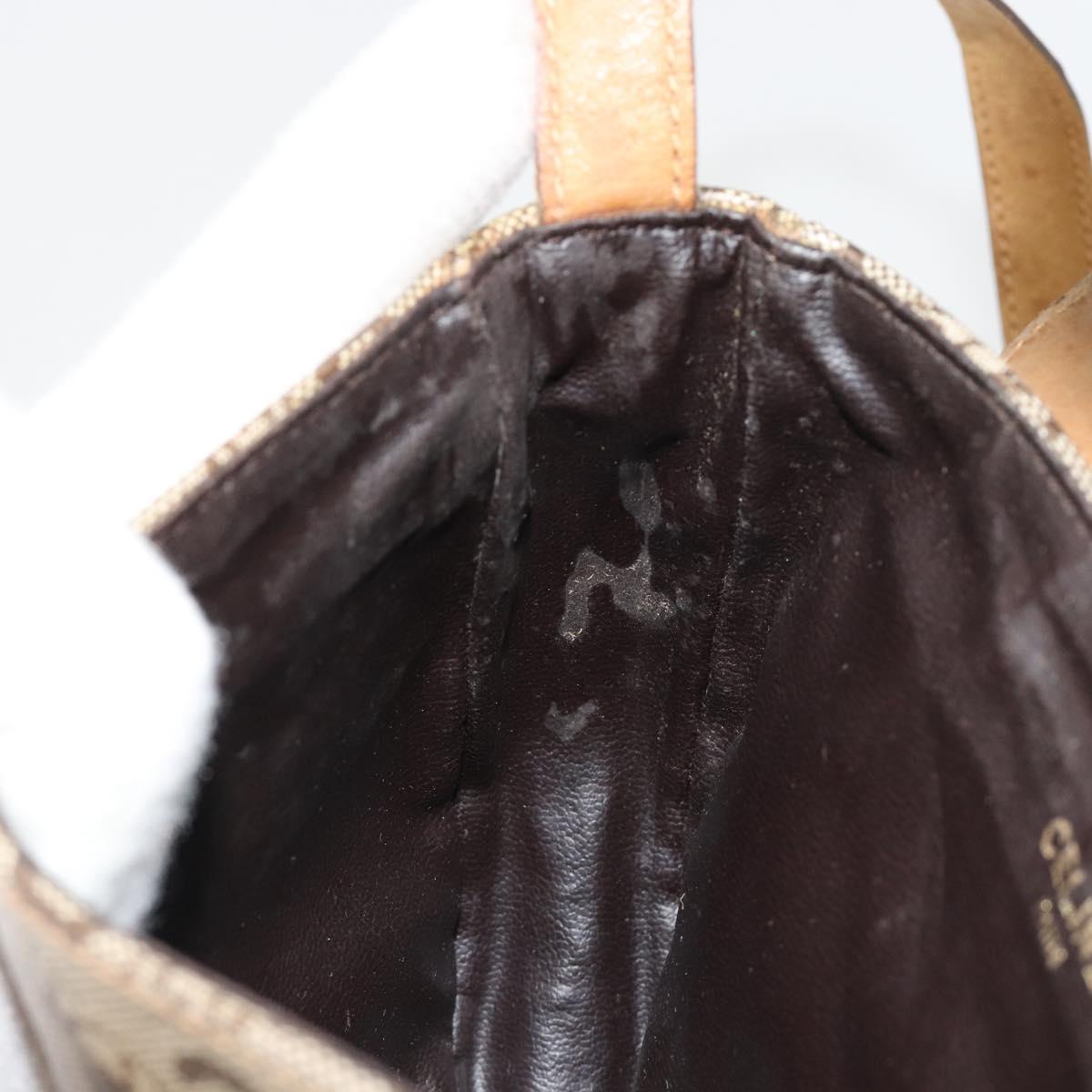 CELINE C Sulky Shoulder Bag PVC Beige Gold Auth BA13337