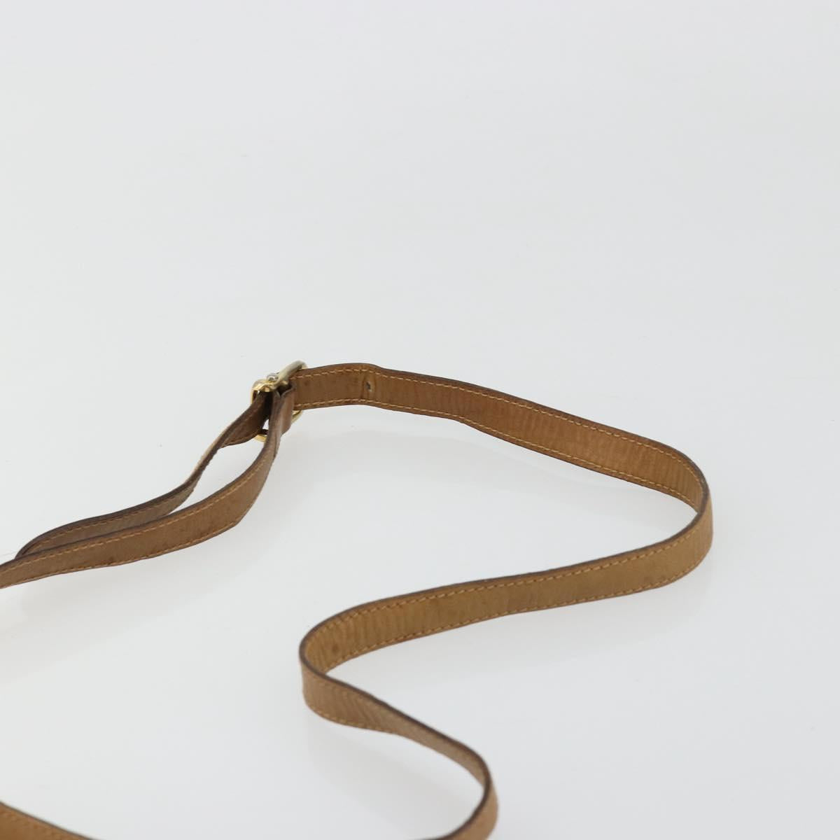 CELINE C Sulky Shoulder Bag PVC Beige Gold Auth BA13337