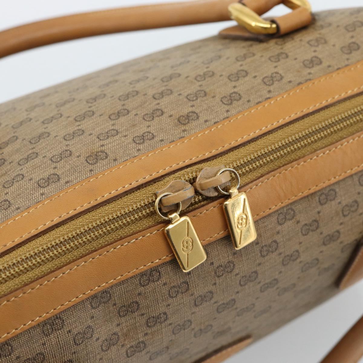 GUCCI Micro GG Supreme Hand Bag PVC 2way Beige Gold 002 104 0033 Auth BA13341