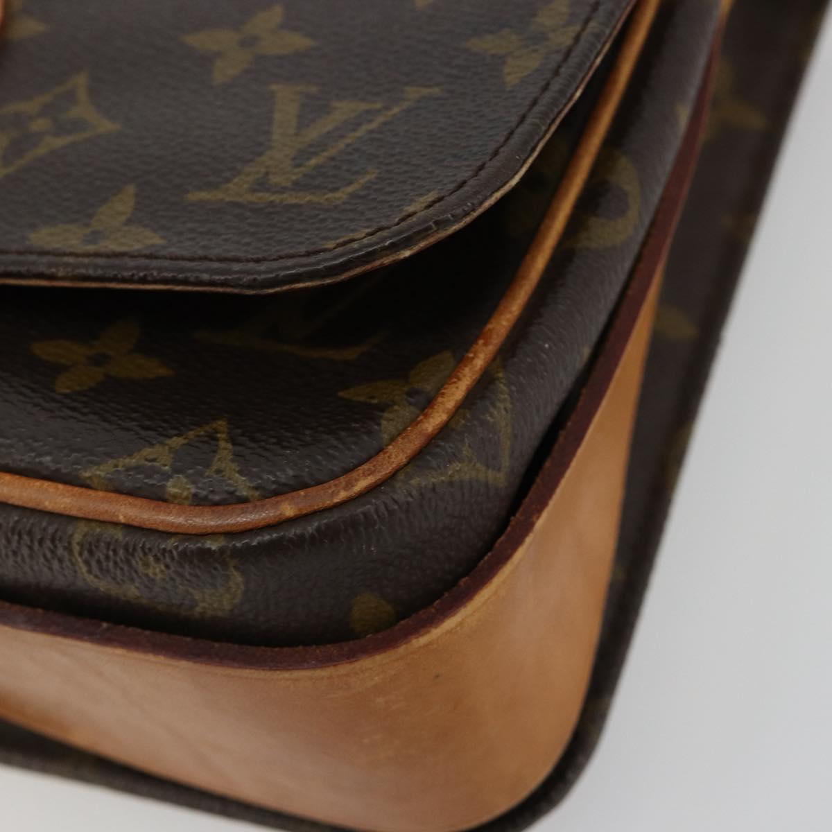 LOUIS VUITTON Monogram Cartouchiere MM Shoulder Bag M51253 LV Auth BA13348