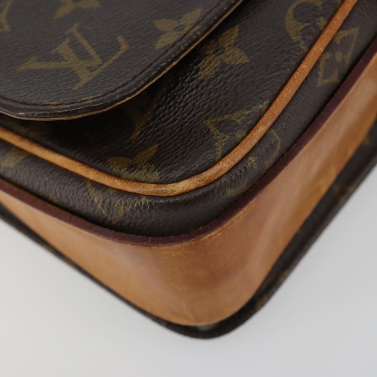 LOUIS VUITTON Monogram Cartouchiere MM Shoulder Bag M51253 LV Auth BA13348