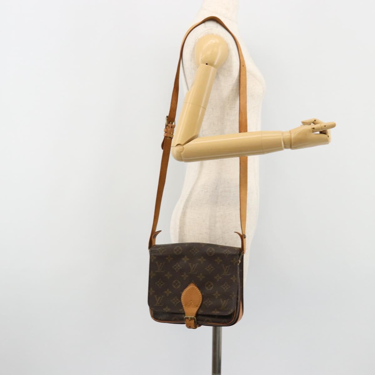LOUIS VUITTON Monogram Cartouchiere MM Shoulder Bag M51253 LV Auth BA13348