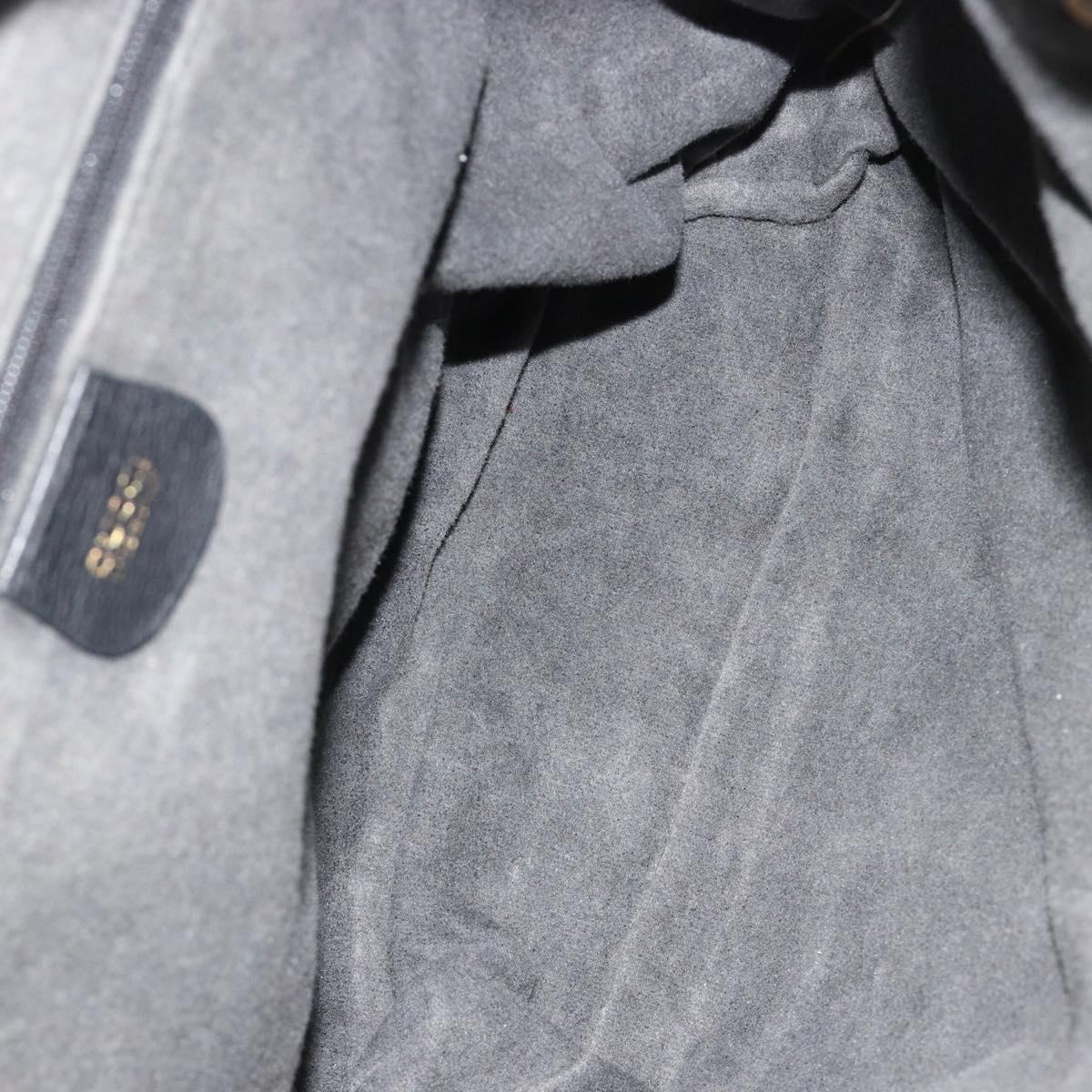 GUCCI Bamboo Backpack Leather Black Gold 003 2058 0016 Auth BA13350