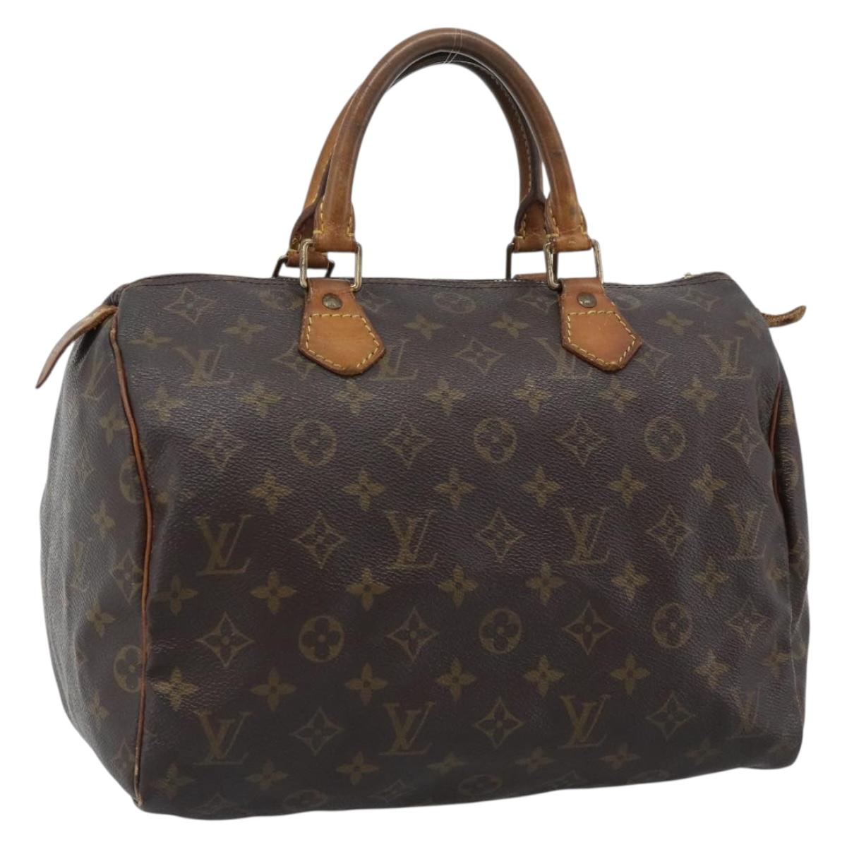 LOUIS VUITTON Monogram Speedy 30 Hand Bag M41526 LV Auth BA13352