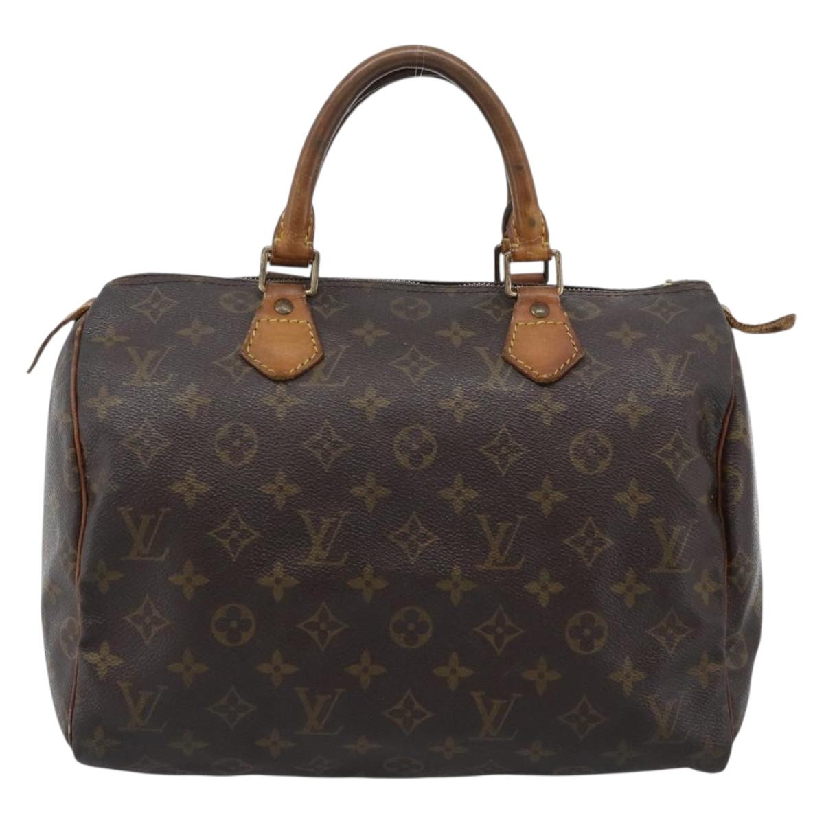LOUIS VUITTON Monogram Speedy 30 Hand Bag M41526 LV Auth BA13352