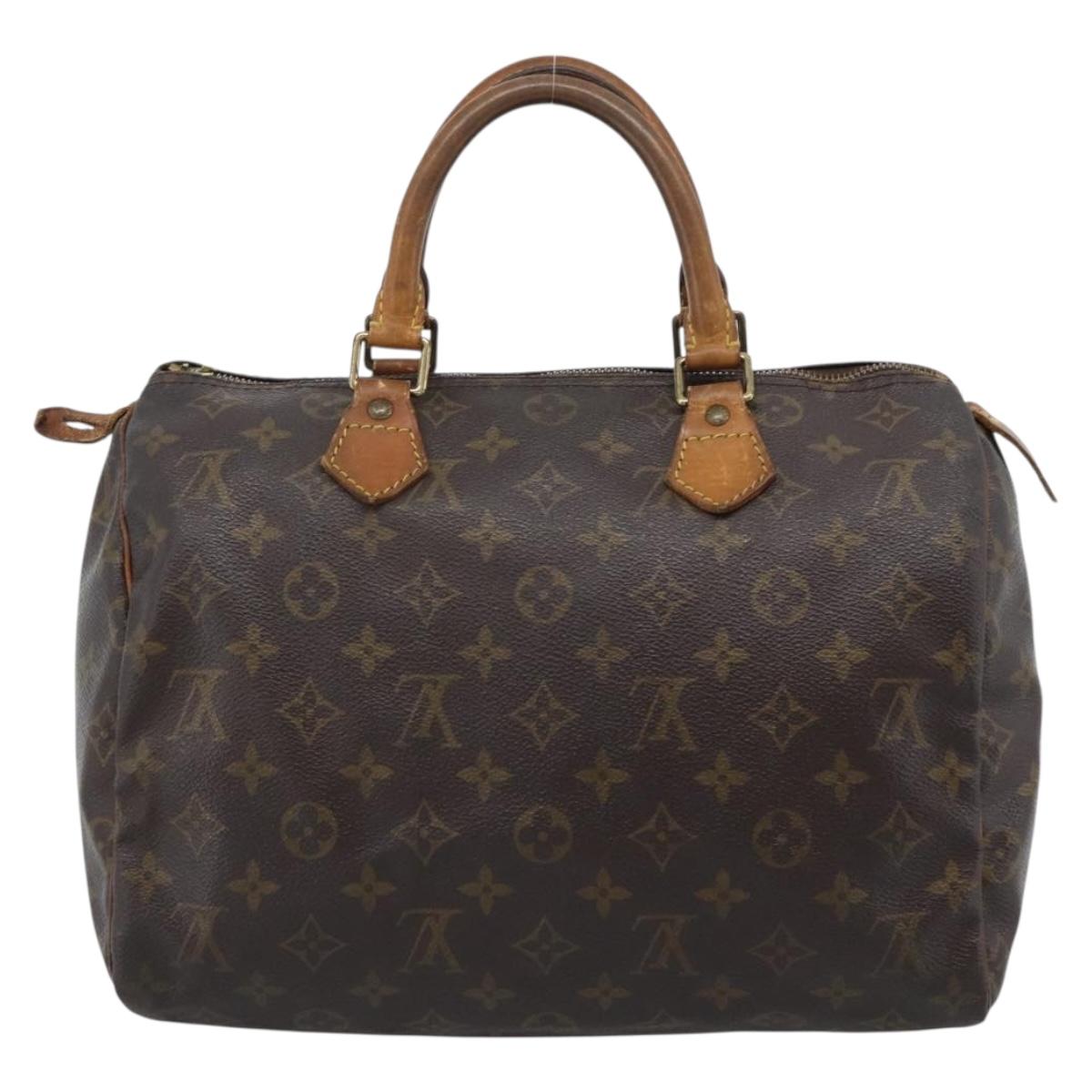 LOUIS VUITTON Monogram Speedy 30 Hand Bag M41526 LV Auth BA13352