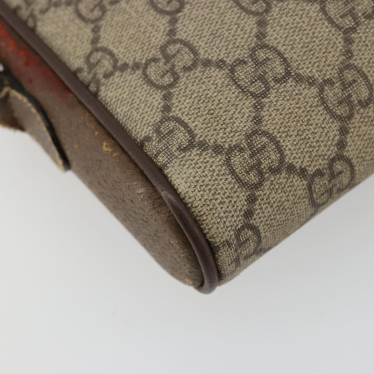 GUCCI GG Supreme Shoulder Bag PVC Beige Gold 001 58 6594 Auth BA13354