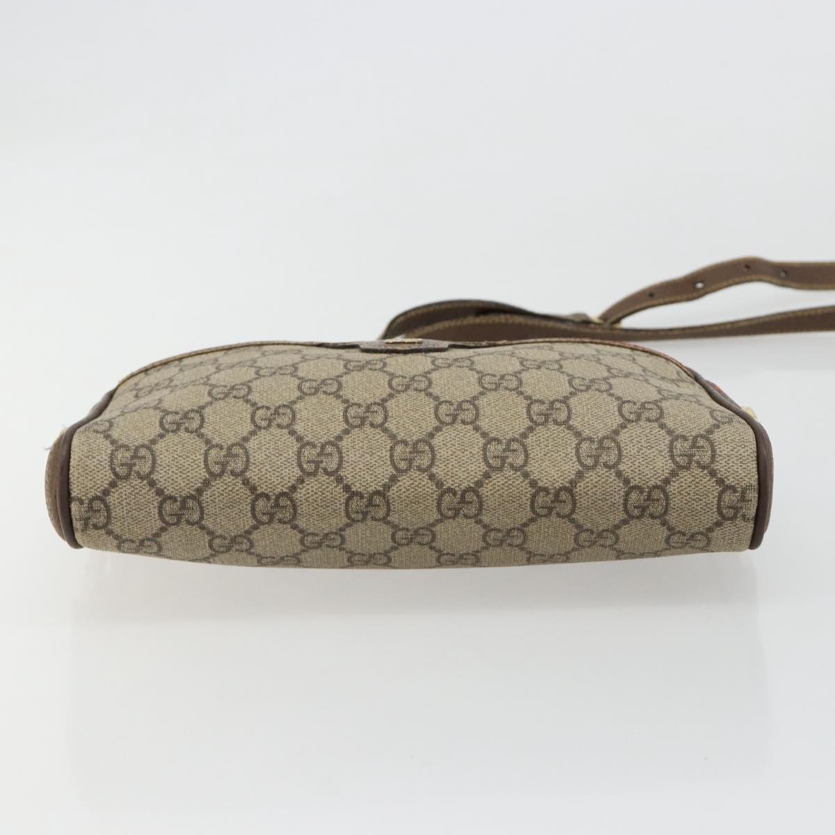GUCCI GG Supreme Shoulder Bag PVC Beige Gold 001 58 6594 Auth BA13354