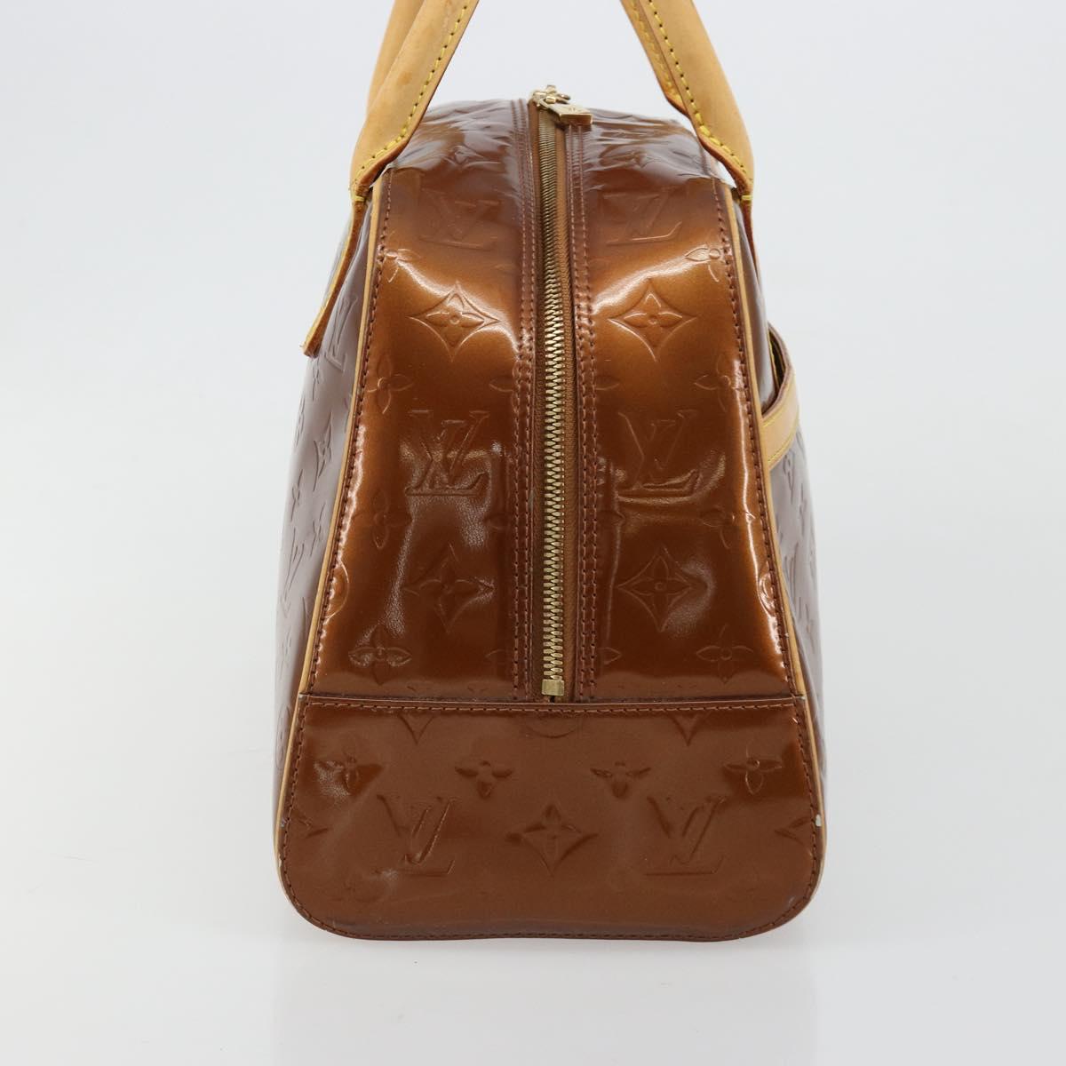 LOUIS VUITTON Monogram Vernis Tompkins Square Bag Bronze M91103 LV Auth BA13355