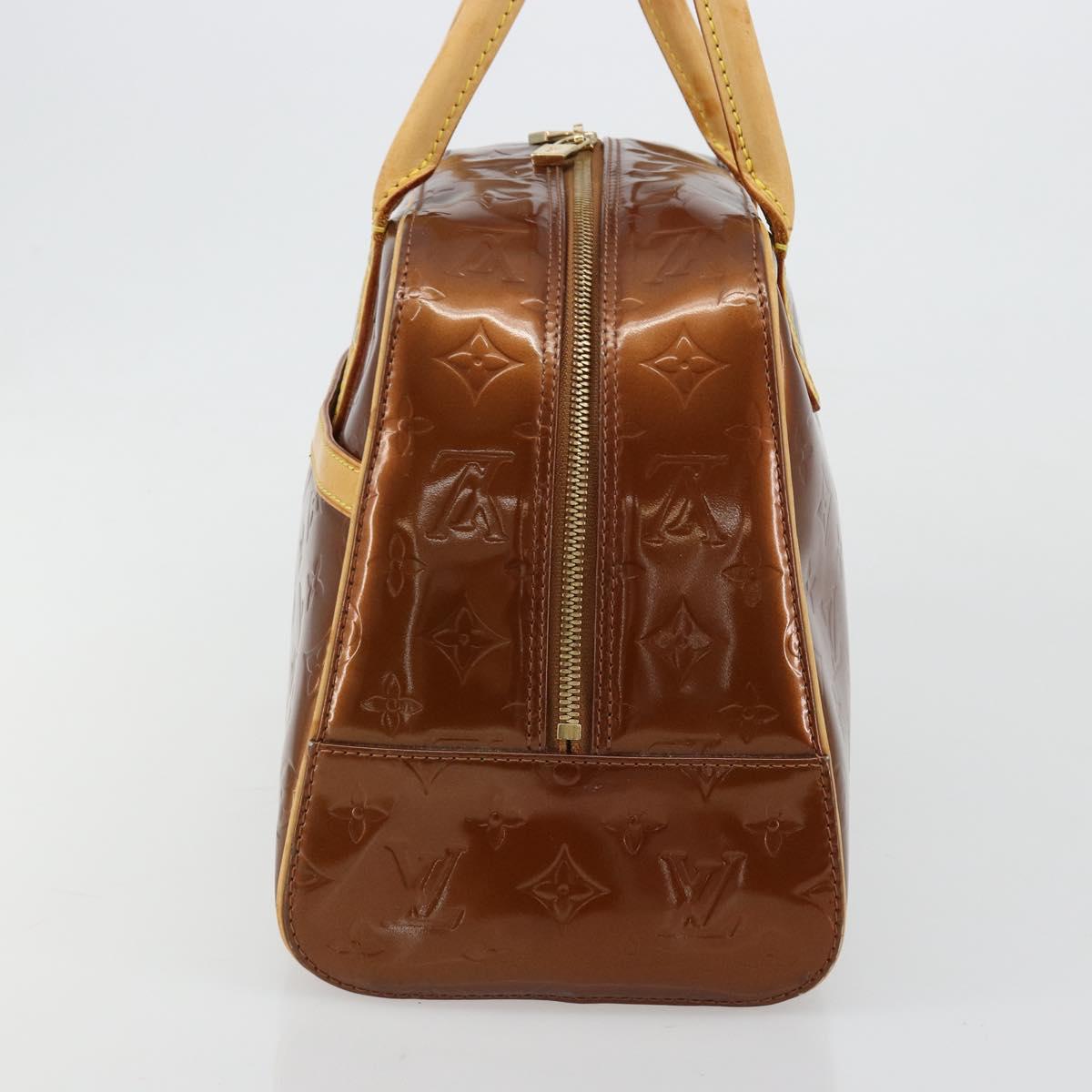 LOUIS VUITTON Monogram Vernis Tompkins Square Bag Bronze M91103 LV Auth BA13355