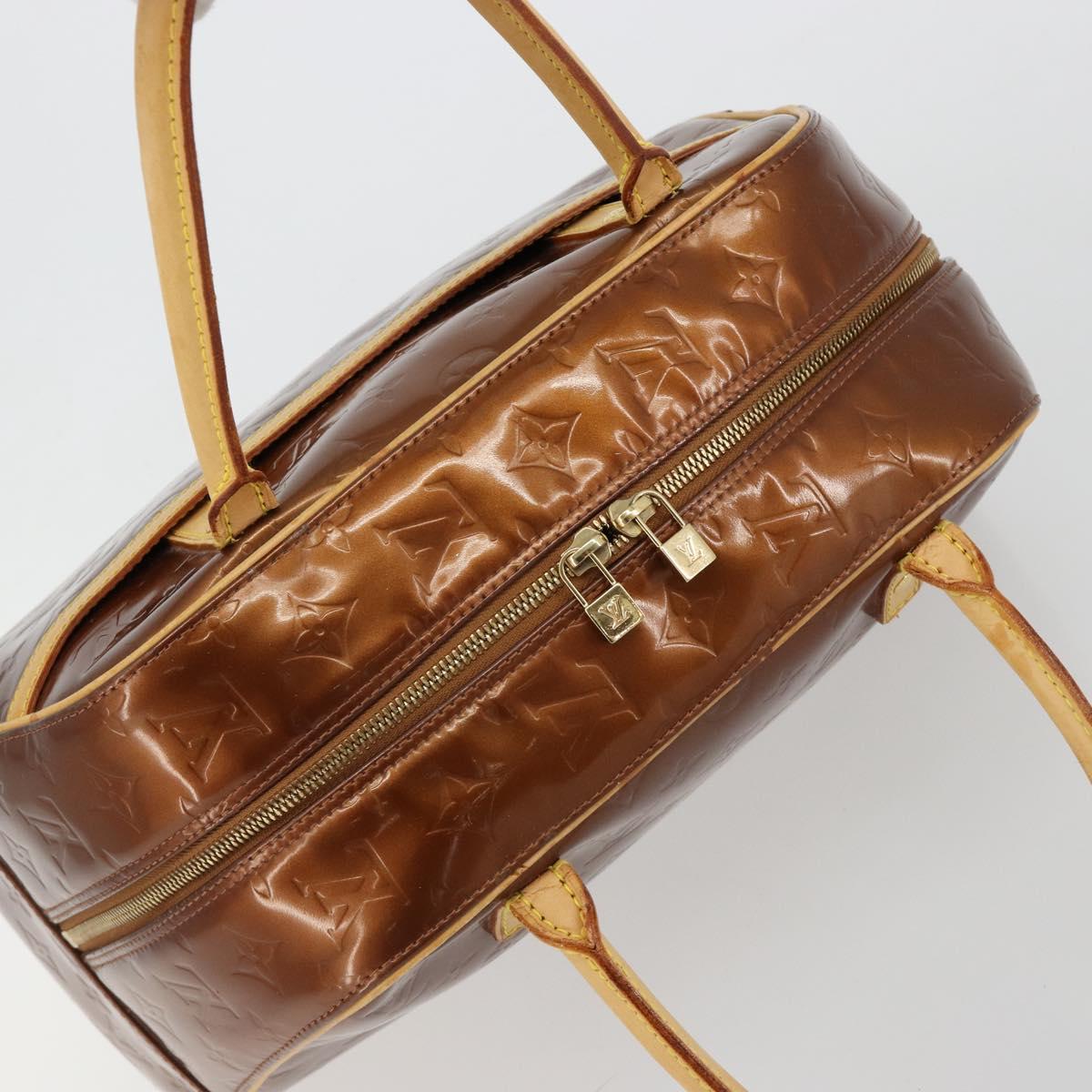 LOUIS VUITTON Monogram Vernis Tompkins Square Bag Bronze M91103 LV Auth BA13355