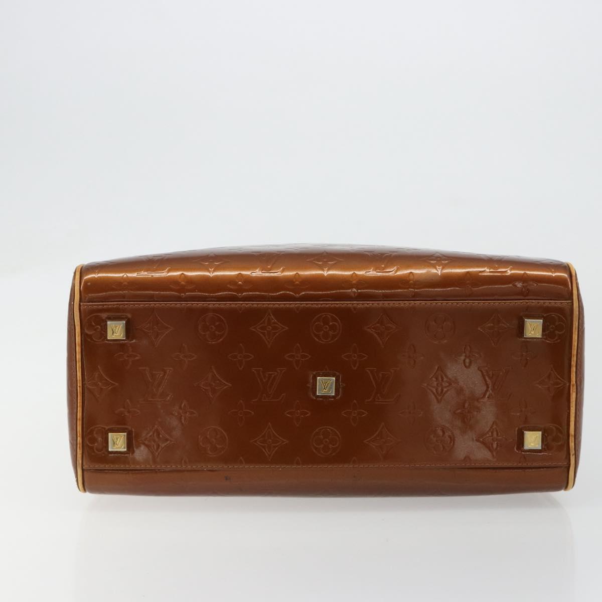 LOUIS VUITTON Monogram Vernis Tompkins Square Bag Bronze M91103 LV Auth BA13355