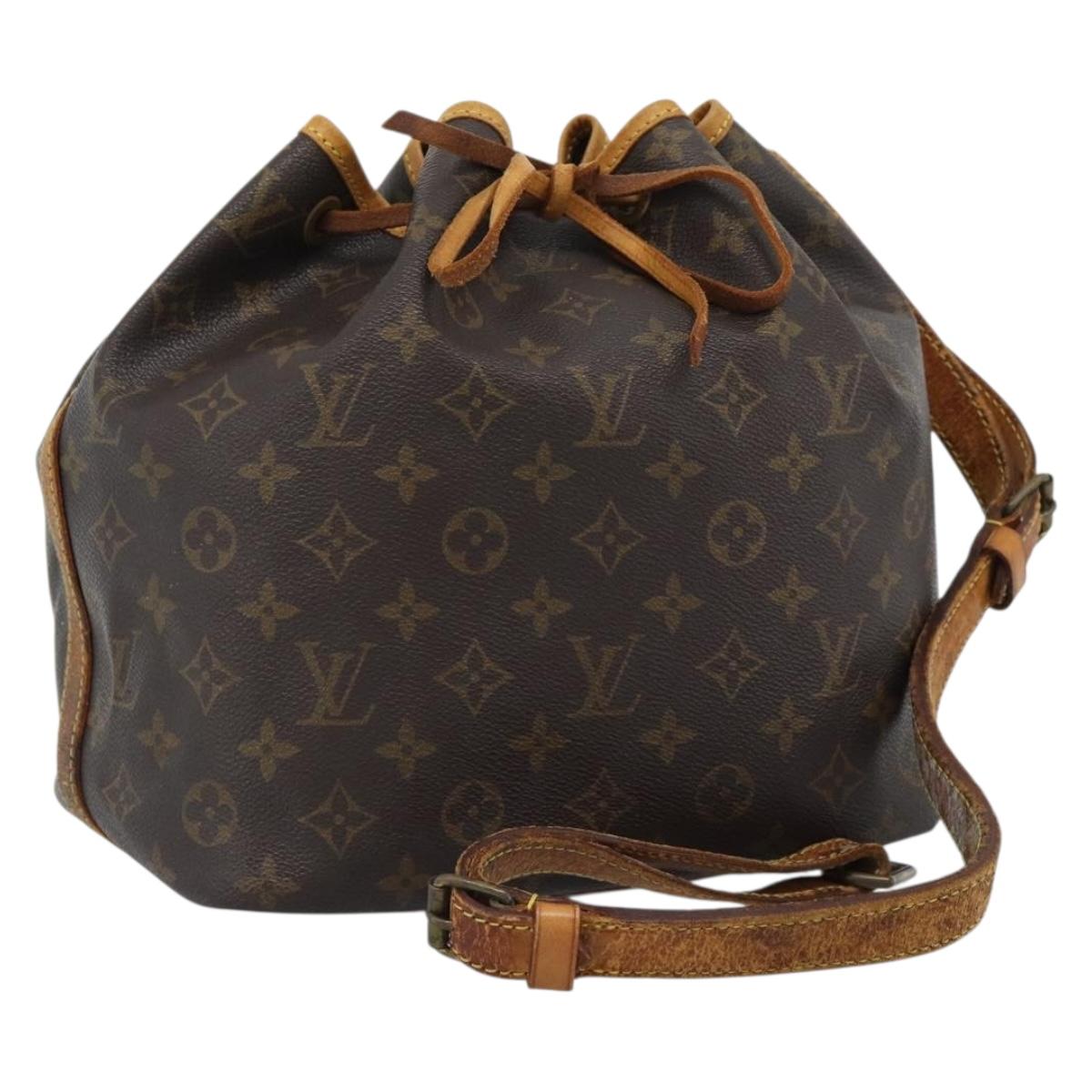 LOUIS VUITTON Monogram Petit Noe Shoulder Bag M42226 LV Auth BA13359