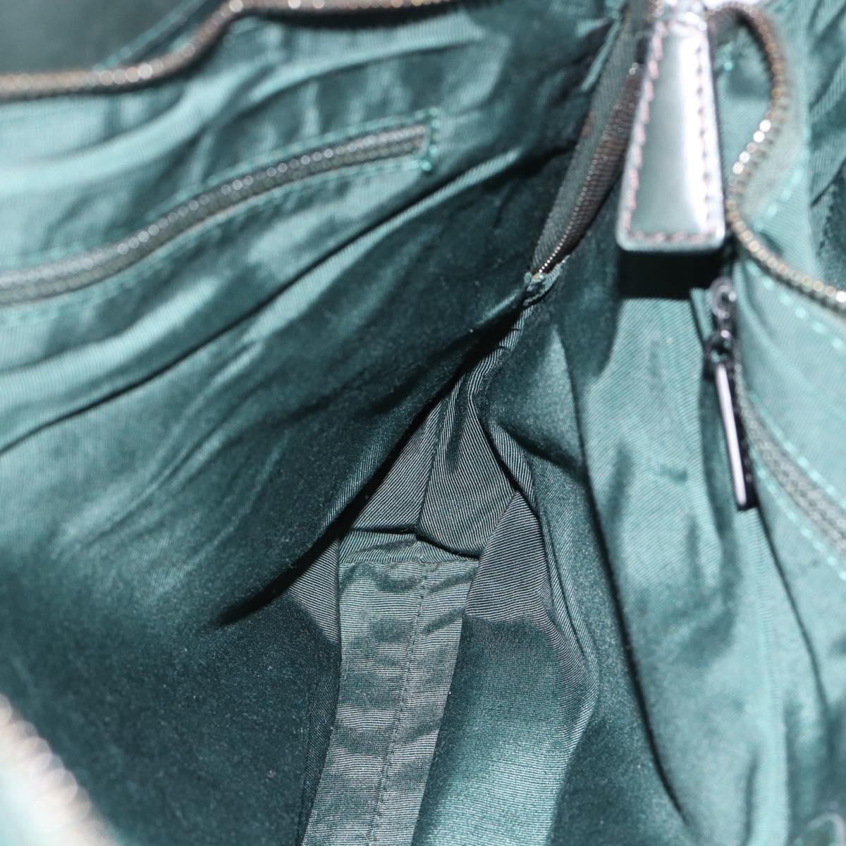 CHANEL Tote Bag Leather Green CC Auth BA13362V