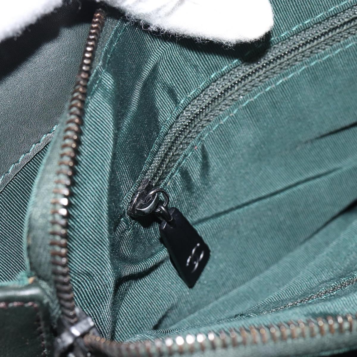 CHANEL Tote Bag Leather Green CC Auth BA13362V