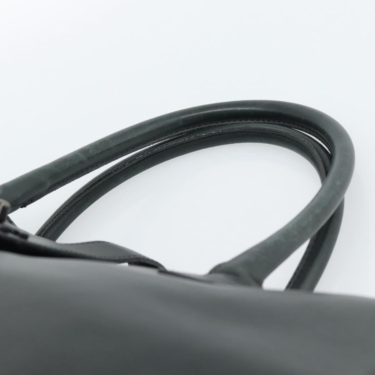 CHANEL Tote Bag Leather Green CC Auth BA13362V