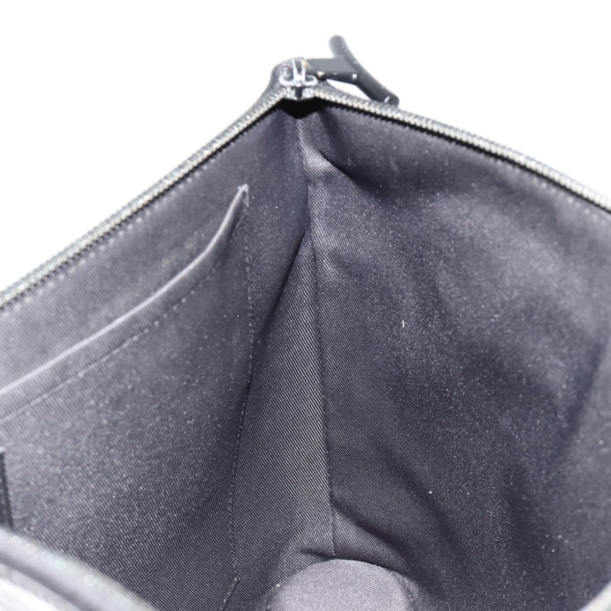 LOUIS VUITTON Monogram Eclipse Glaze Pochette Cosmos Black M63373 Auth BA13371