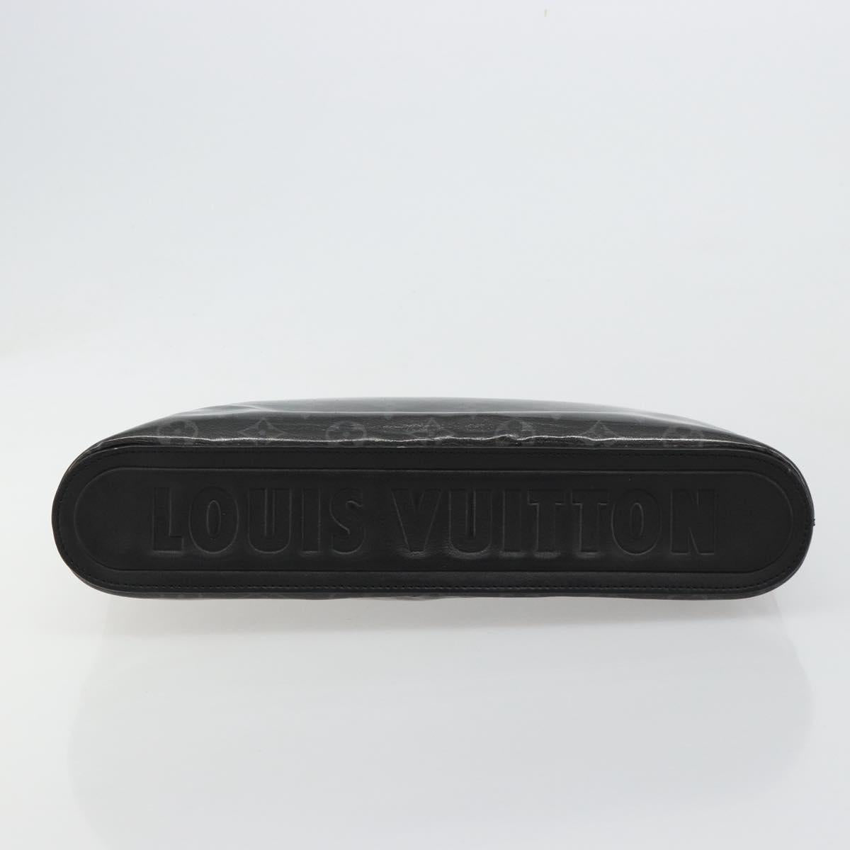 LOUIS VUITTON Monogram Eclipse Glaze Pochette Cosmos Black M63373 Auth BA13371