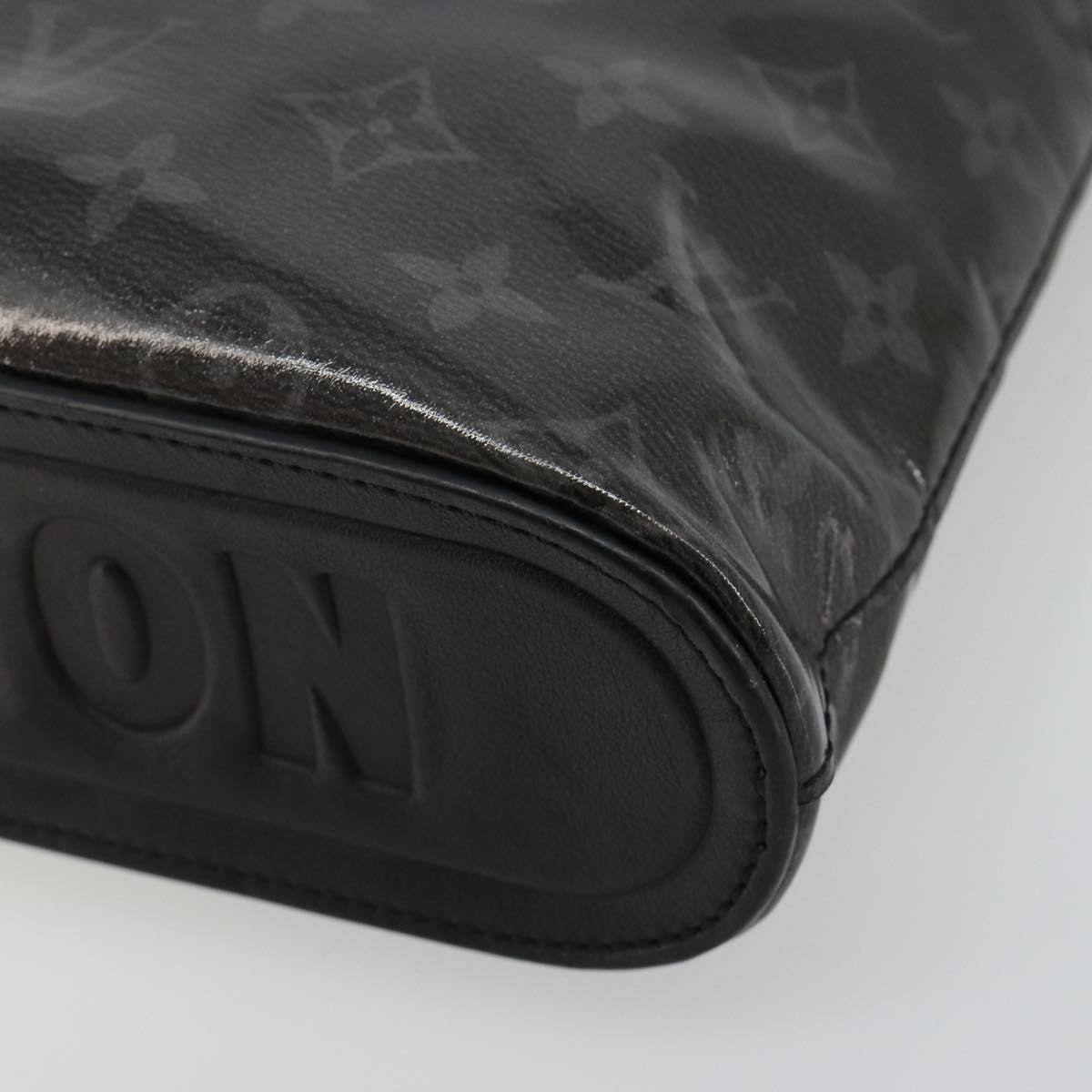LOUIS VUITTON Monogram Eclipse Glaze Pochette Cosmos Black M63373 Auth BA13371