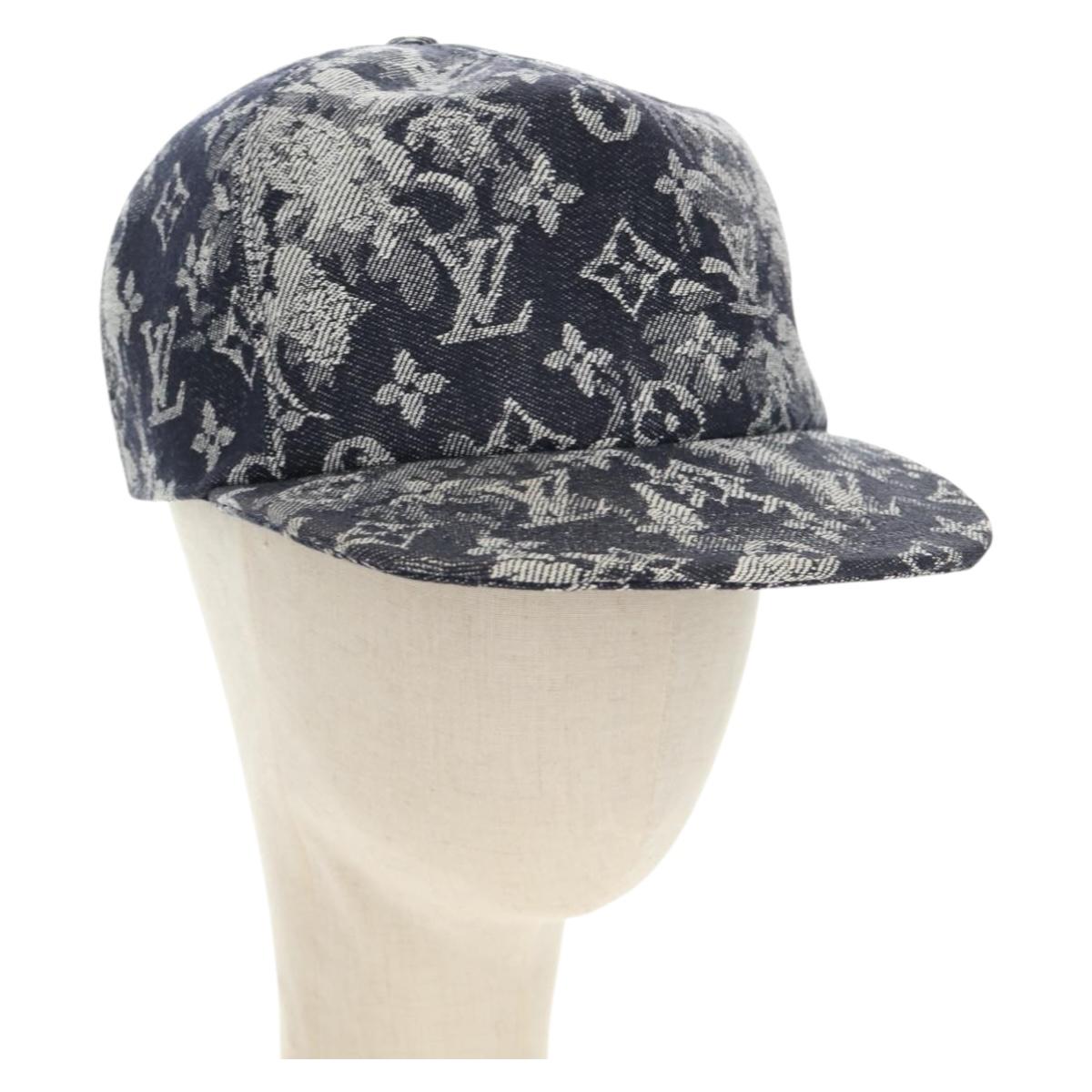 LOUIS VUITTON Monogram Denim Casquette Monogram Tapestry MP2871 Auth BA13372M